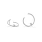 Polished Wrap CZ Post Silver Earring