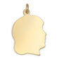 14/20 Gold Filled Engravable Girl's Silhouette Pendant