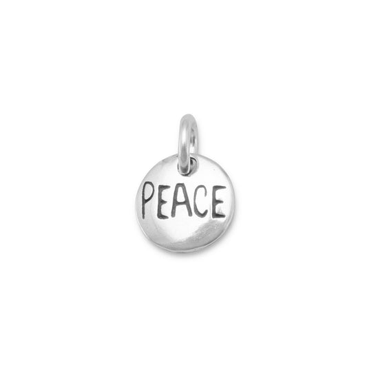 Oxidized "Peace" Charm