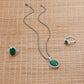 Oval Beryl Pendant - May birthstone