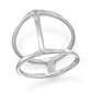 Double Row Ring with Center Bar