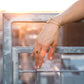 Black Diamond Open Bar Ring in Vermeil Gold