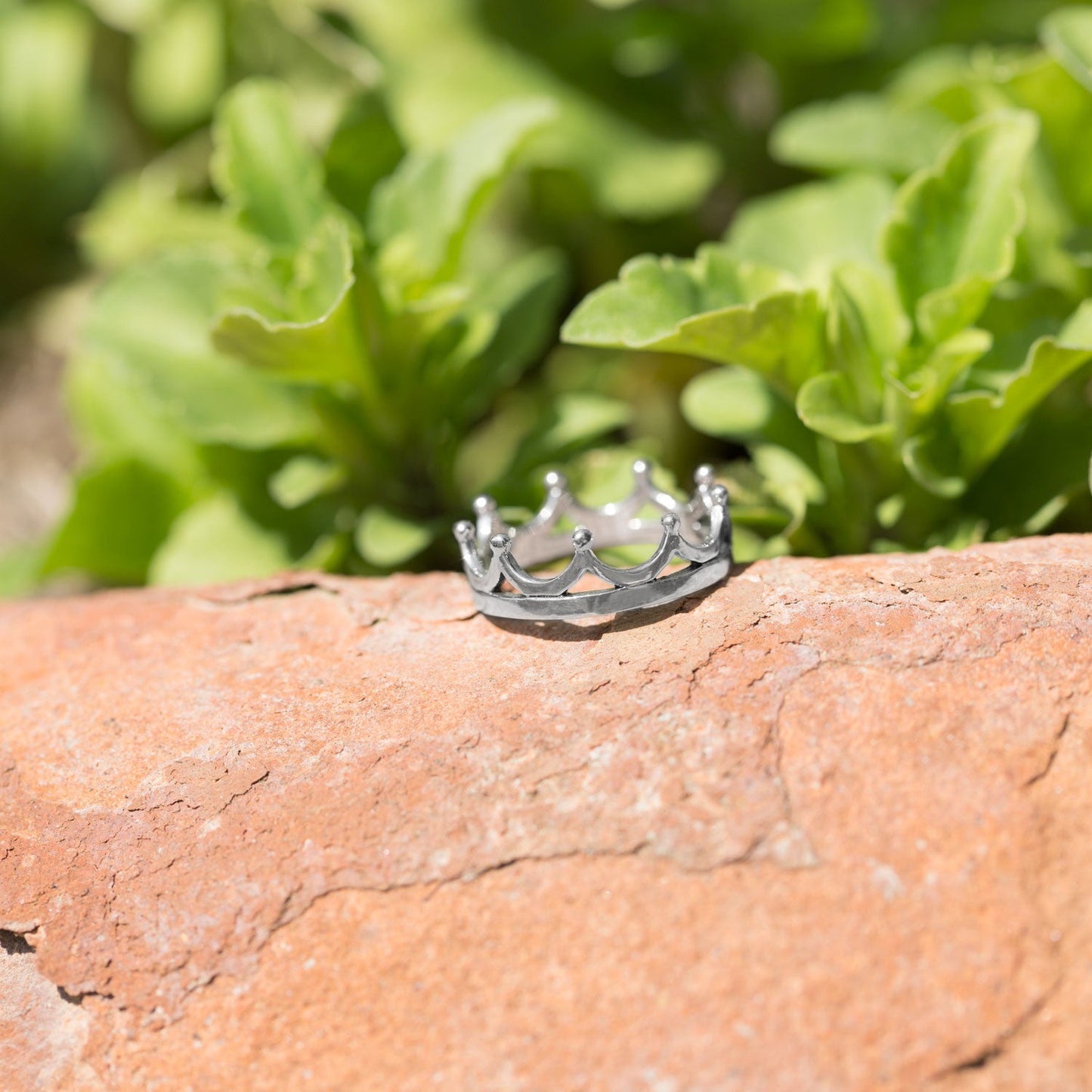 Polished Crown Silver Ring