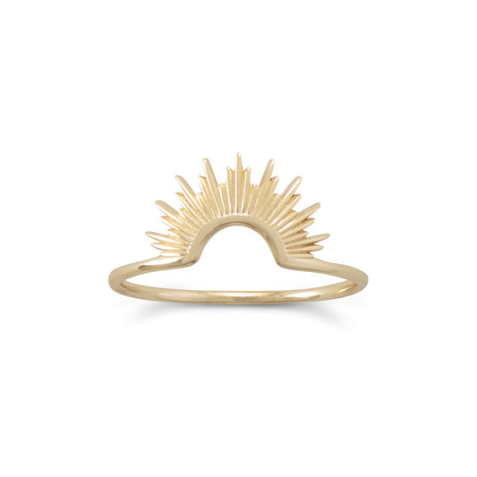 "Shine On!" 14 Karat Gold Plated Sunburst Ring