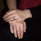 Modern Diagonal CZ  Ring in Vermeil Gold