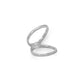 Knuckle CZ Silver Ring