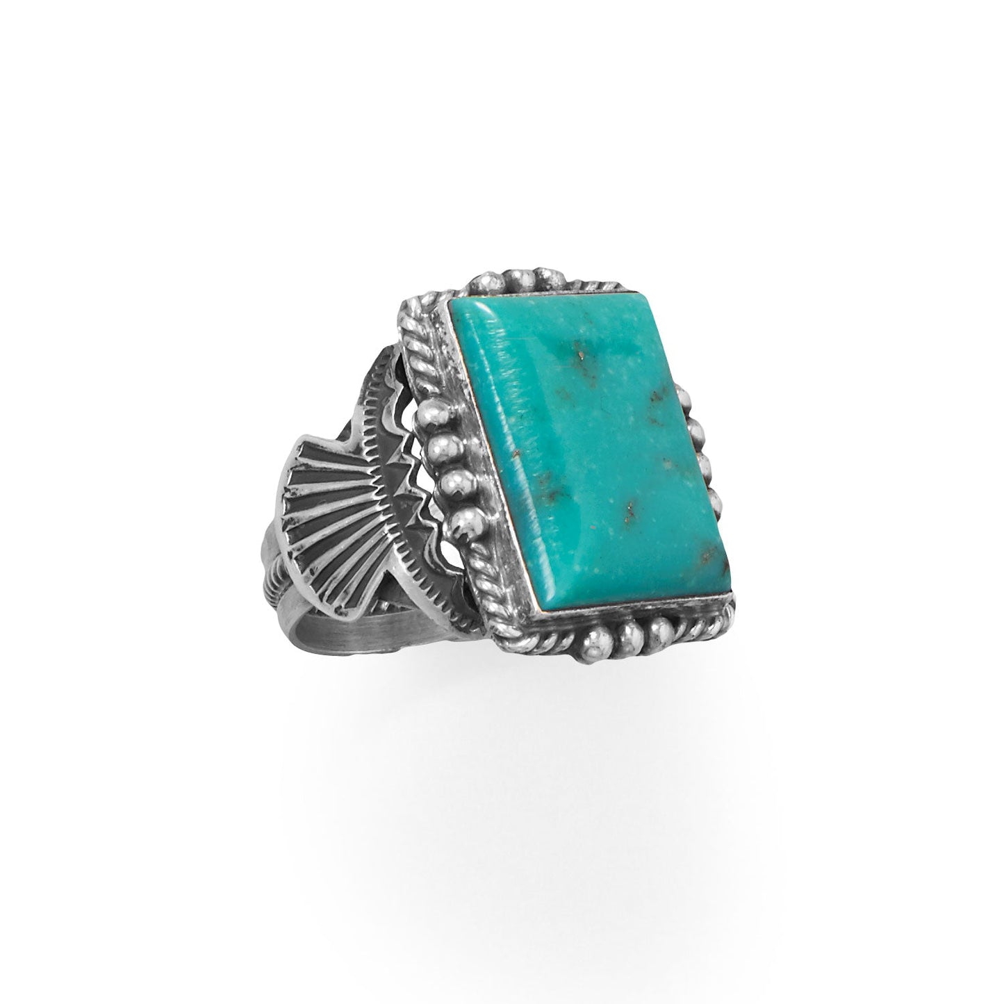 Native American Navajo Men's Silver Ring