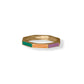 Enamel Octagonal Ring In Vermeil Gold