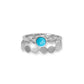Round Turquoise Silver Ring