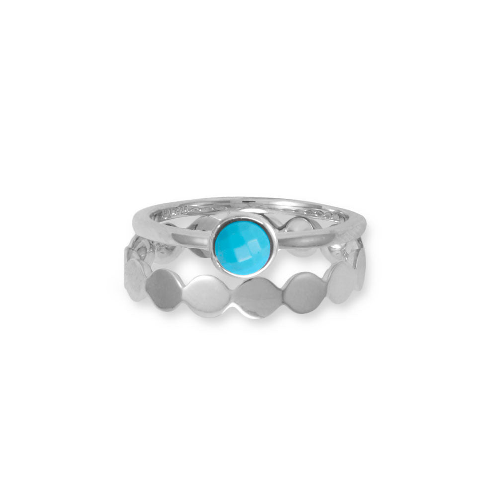 Round Turquoise Silver Ring