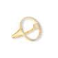 Open Circle Ring With Floating Moon Stone