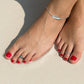 Feather Charm Silver Anklet