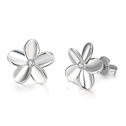 Lucky Clover Crystal Stud Earrings