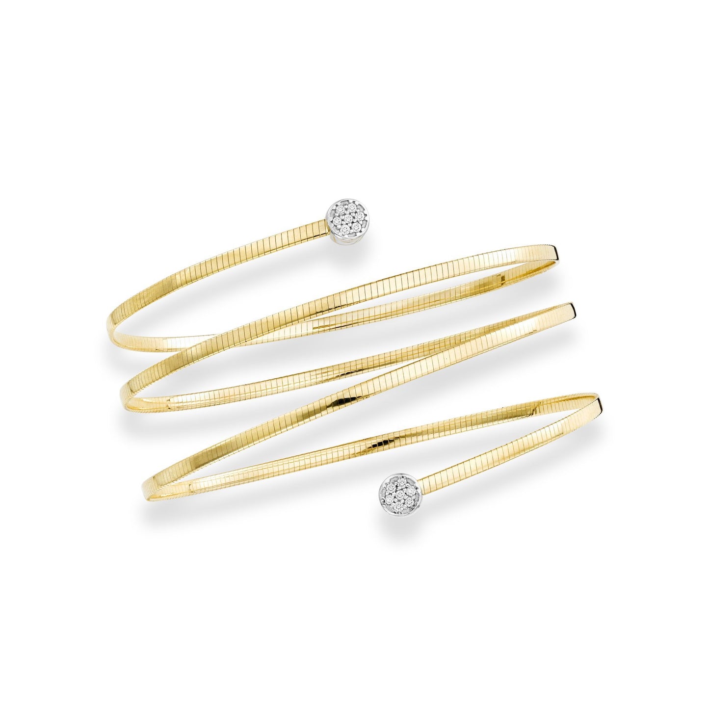 Lilly Diamond Wrap 14K Gold Bangle Bracelet