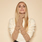 CORALINE Camel Long Knit Gloves