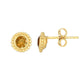 Citrine Birthstone 14K Gold Stud Earrings