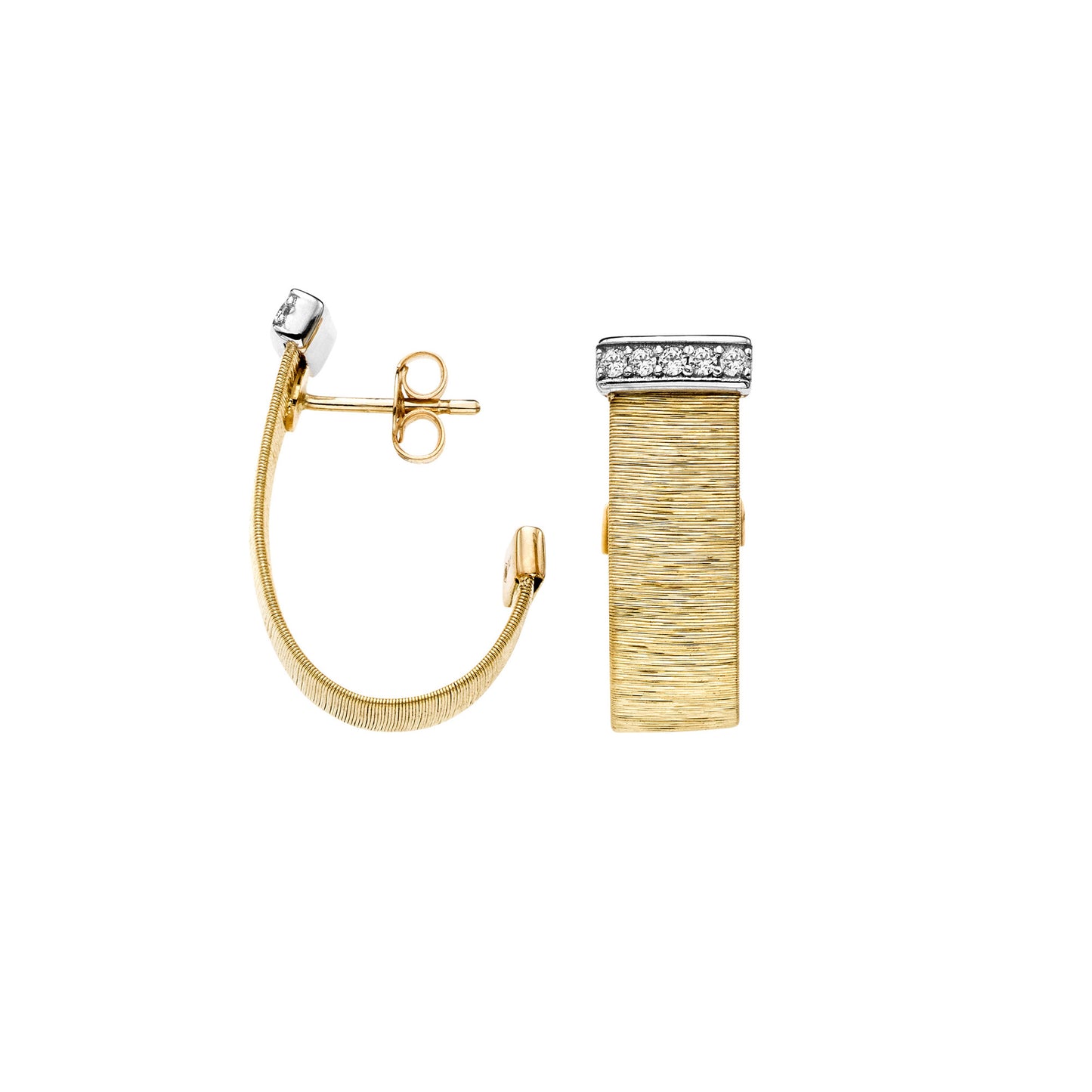 Francesca Diamond  Hoops 14K Gold Silk Earring