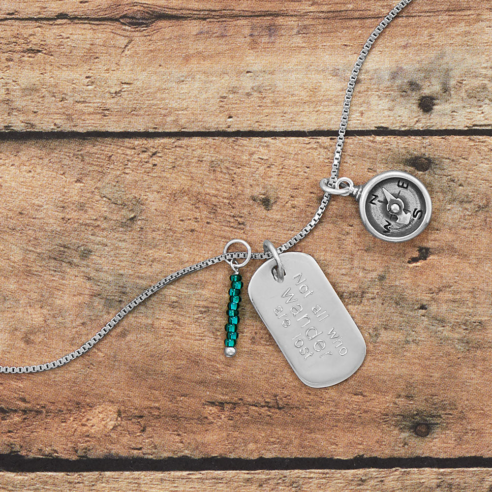 Oxidized Round Box Silver Chain Necklace