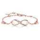 Infinite  Crystal Bracelet  in 14K Rose Gold Plating