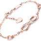 Infinite  Crystal Bracelet  in 14K Rose Gold Plating