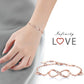 Infinite  Crystal Bracelet  in 14K Rose Gold Plating