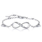 Infinite Austrian Crystal Bracelet in 14K White Gold Plating