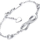 Infinite Austrian Crystal Bracelet in 14K White Gold Plating