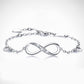 Infinite Austrian Crystal Bracelet in 14K White Gold Plating