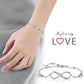 Infinite Austrian Crystal Bracelet in 14K White Gold Plating