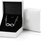 Infinite Austrian Crystal Bracelet in 14K White Gold Plating