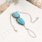 Turquoise Finger Link Hand Bracelet in 18K Gold Plated