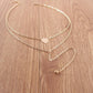 2 Piece Heart Necklace - 18K Gold Plated
