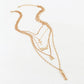 4 Layer Baby Cross Necklace  in 18K Gold Plated