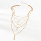 4 Layer Baby Cross Necklace  in 18K Gold Plated