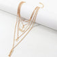 4 Layer Baby Cross Necklace  in 18K Gold Plated