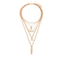 4 Layer Baby Cross Necklace  in 18K Gold Plated