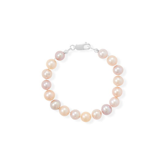 8mm Hand Knotted Cultured Freshwater Potato Pearl Bracelet