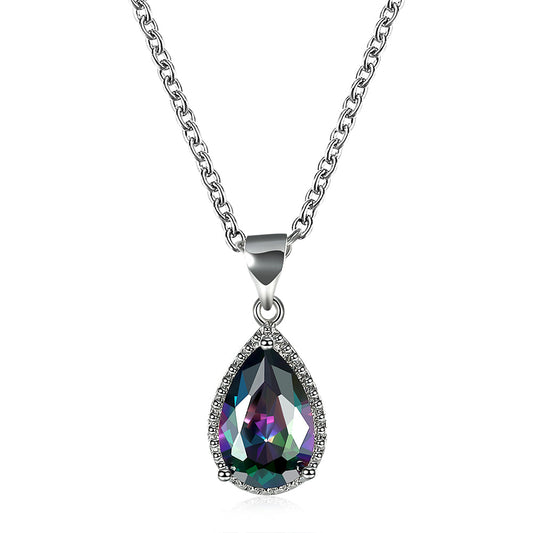 Mystic Crystal Pear Shape Necklace