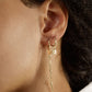 Dangle Lock Huggies Earring 14K Gold