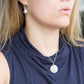 Oxidized Round Box Silver Chain Necklace