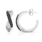 Diamond  Hoops Crossover Earring