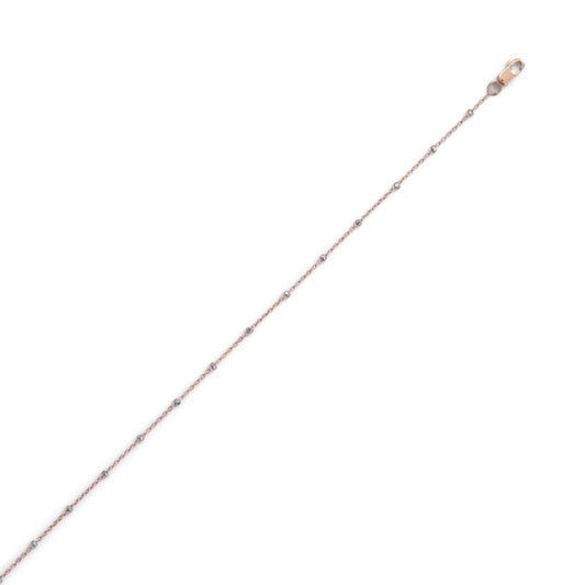 Pink Gold Filled Satellite Chain (0.5mm)