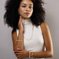 Half Chain Pearl 14K Gold Necklace