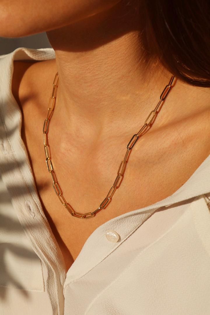 Paperclip Chain Necklace - Classic Trend