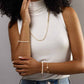 Half Chain Pearl 14K Gold Necklace