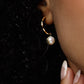 Half-Hoop Pearl Earrings 14K Gold