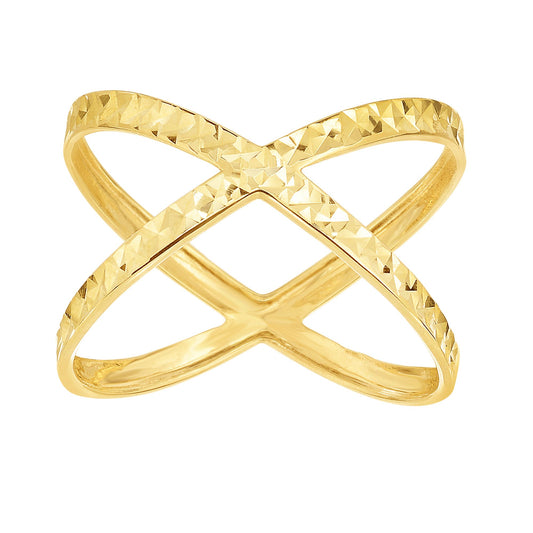 Criss Cross Ring 14K Gold