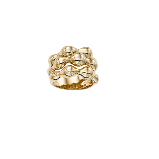 Sculptural Bubble Ring 14K Gold