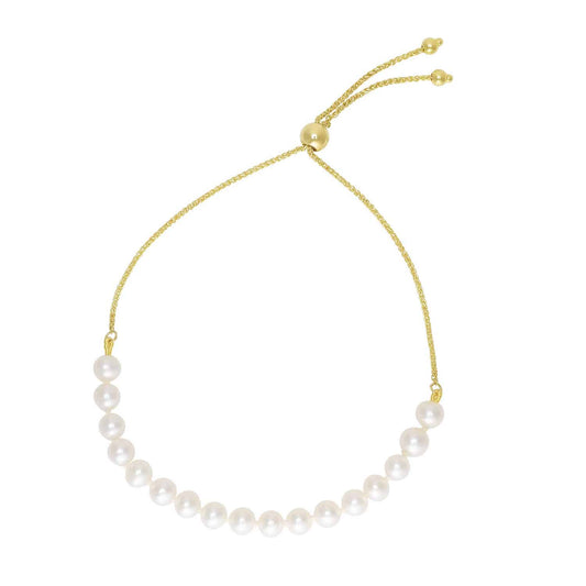 Pearl Friendship 14K Gold Bracelet