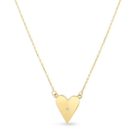 Diamond Heart Necklace 14K Gold